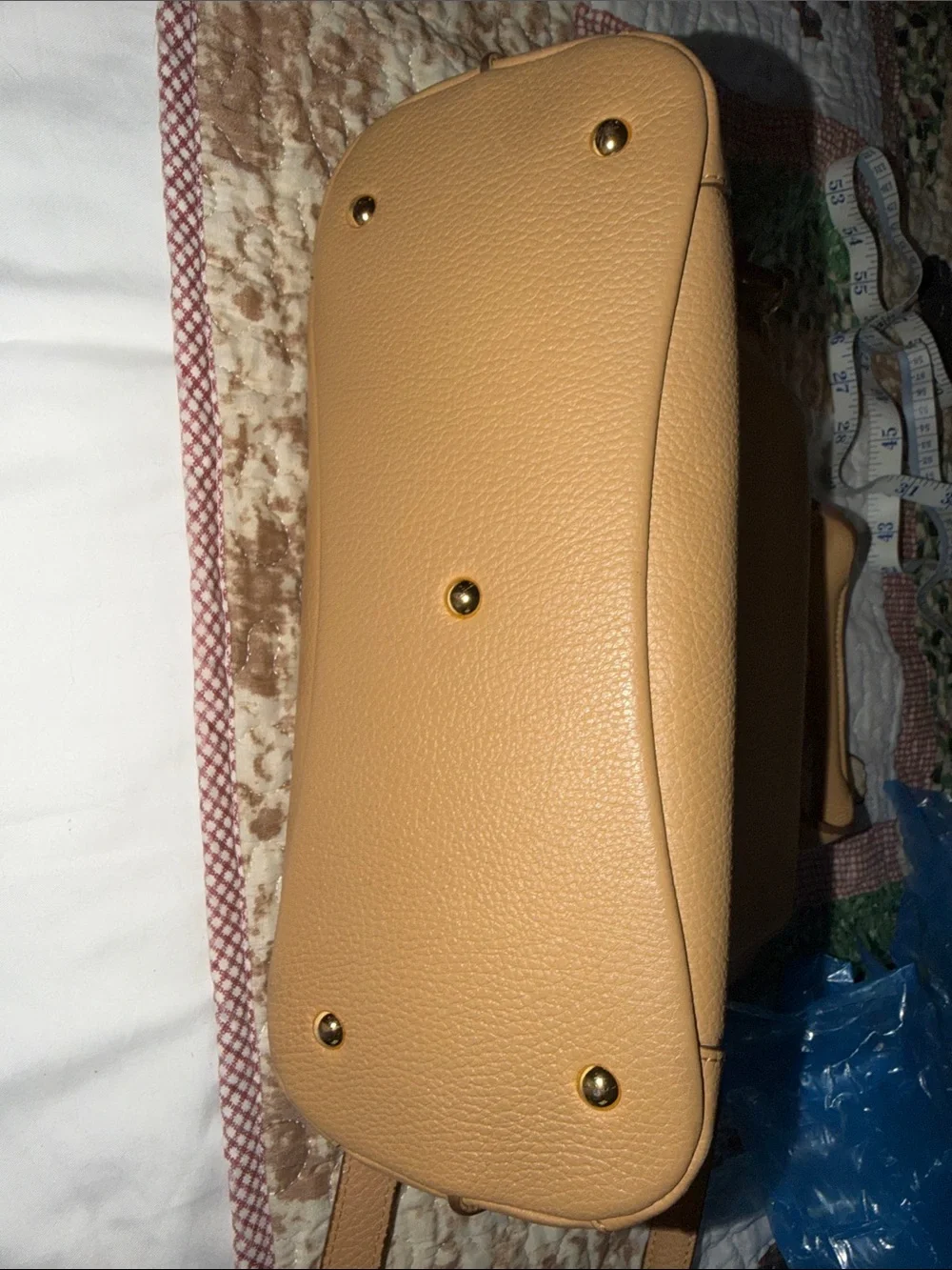 Women’s MCM Milla  Leather Top-Handle Satchel - Tan color.